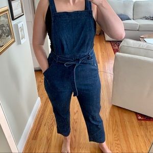 Universal Thread Belted dark wash Overalls